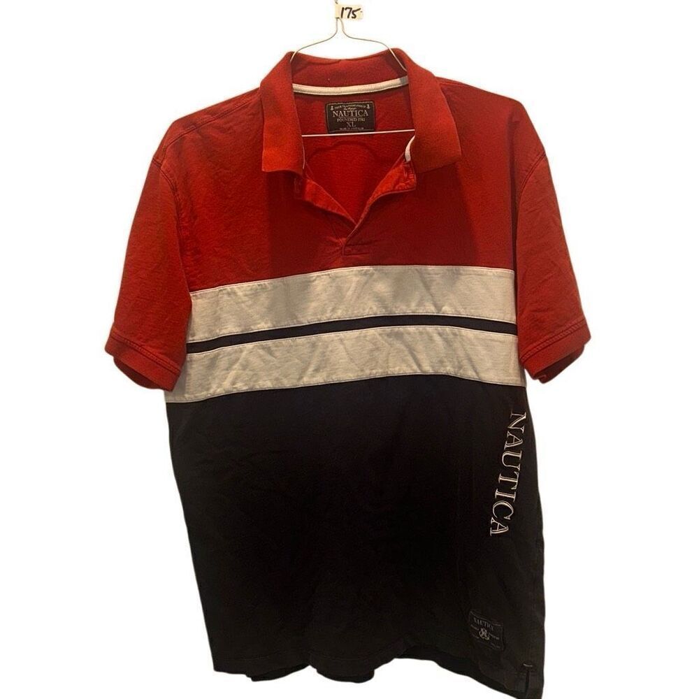Nautica Polo Shirt, logo, cotton, XL